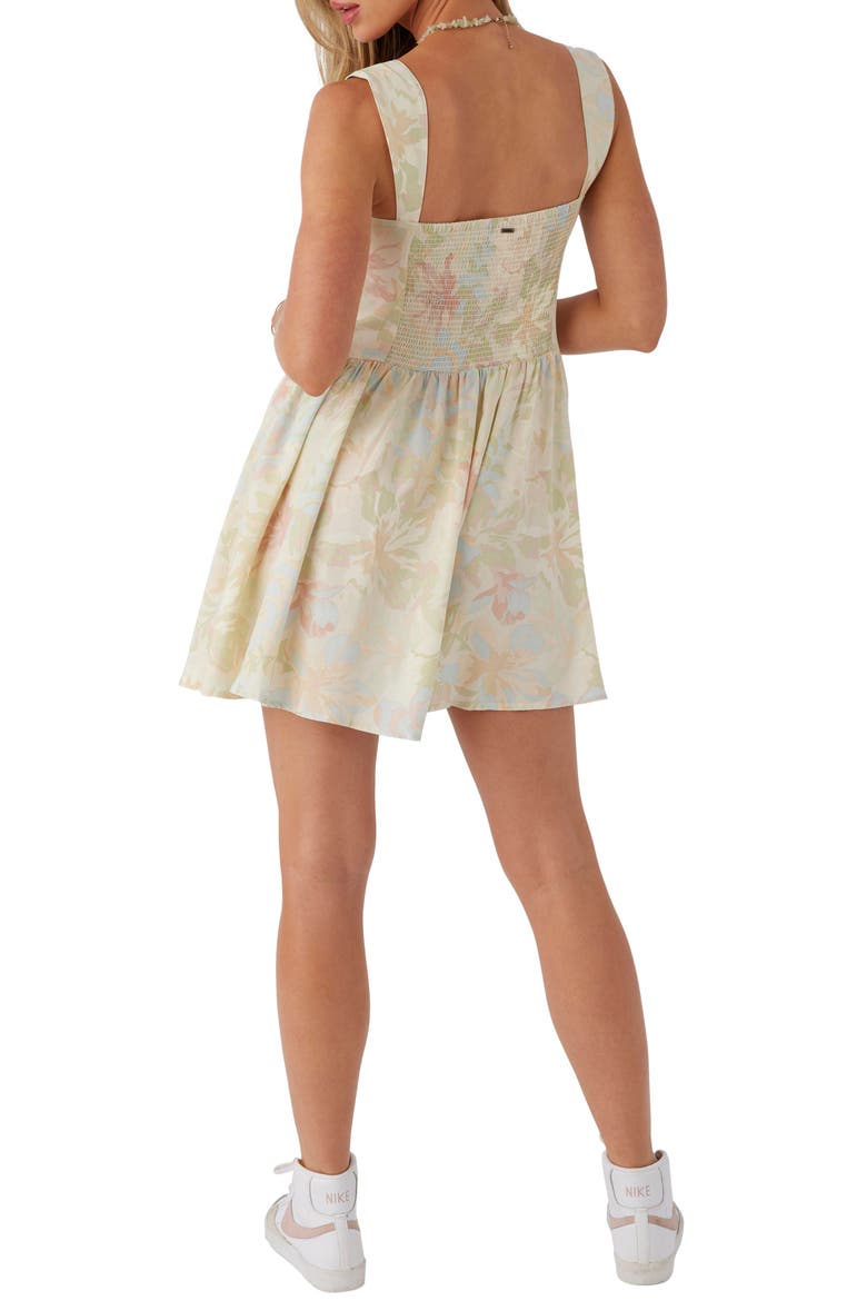 Nyx Floral Minidress, Alternate, color, LINT