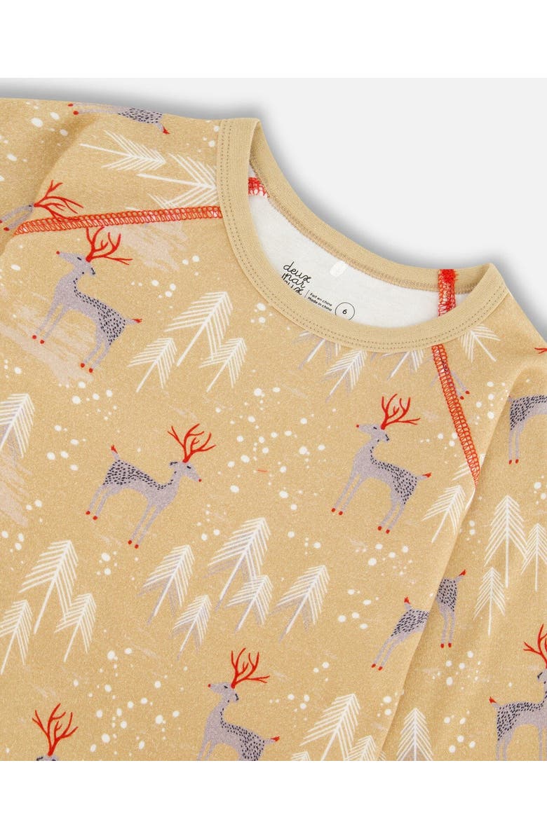 Deux par Deux Baby Unisex Organic Cotton Kid Two Piece Family Christmas Pajama Set, Alternate, color,