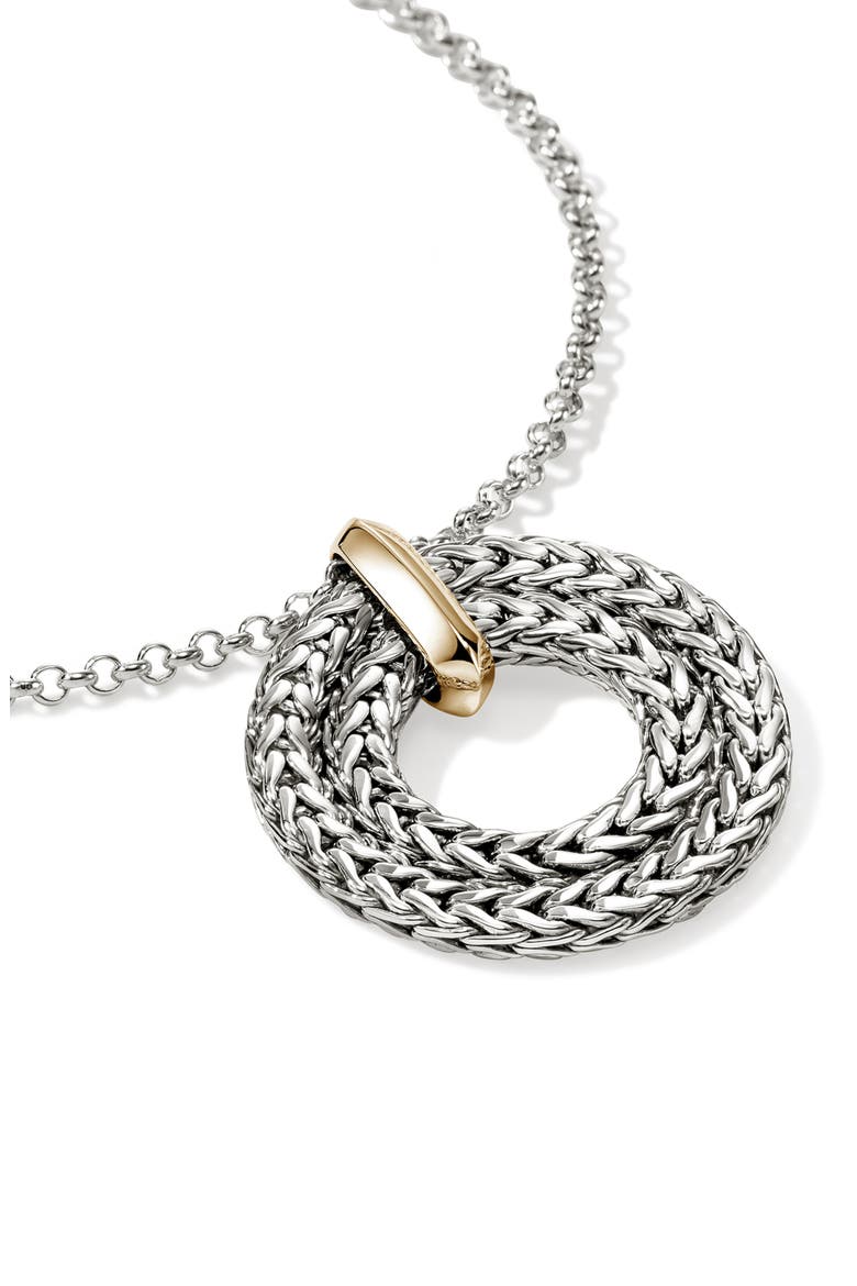 Icon Link Pendant Necklace, Alternate, color, SILVER AND GOLD