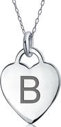 BLING JEWELRY Stelring Silver Initial Pendant Necklace - A-Z Available