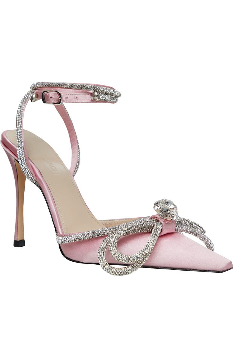 Mach & Mach Crystal Double Bow Pointed Toe Pump, Main, color,