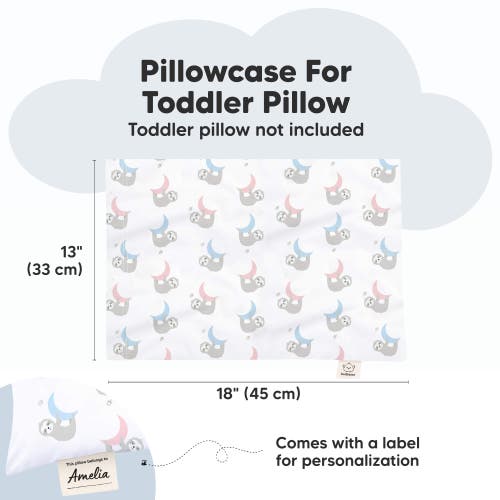 Keababies Printed Toddler Pillowcase 13x18" In White