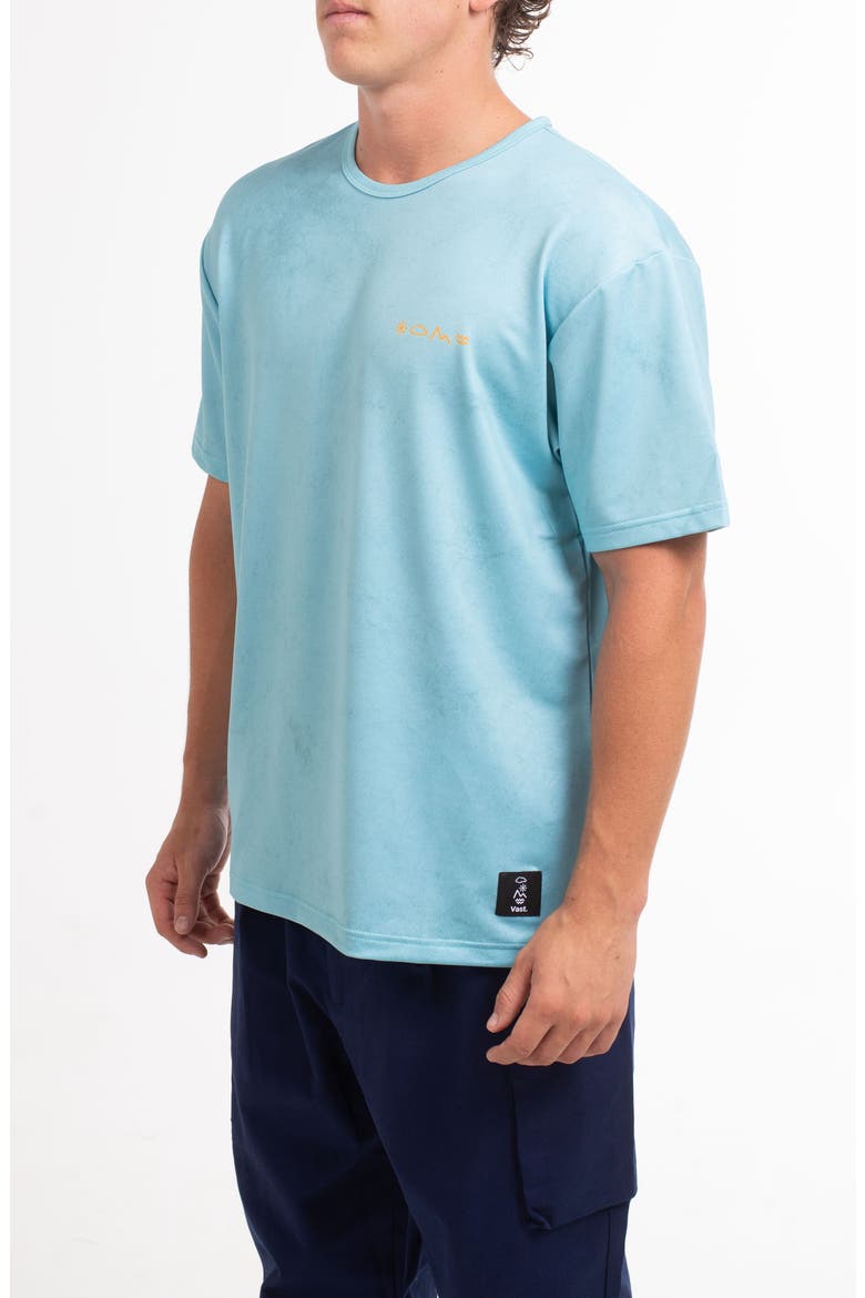 Patina Aqua Terra Performance Graphic T-Shirt, Alternate, color, DARK AQUA