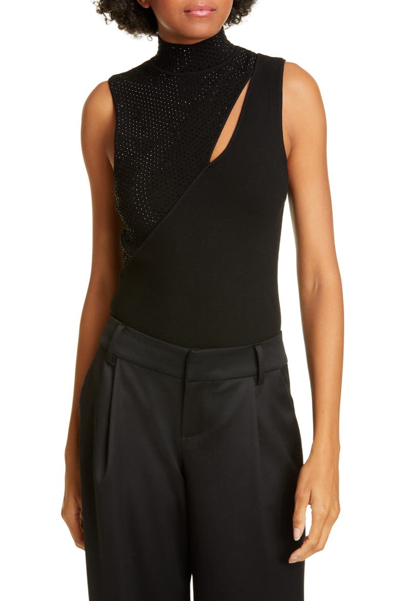 Abbi Embellished Top, Main, color, BLACK/ BLACK