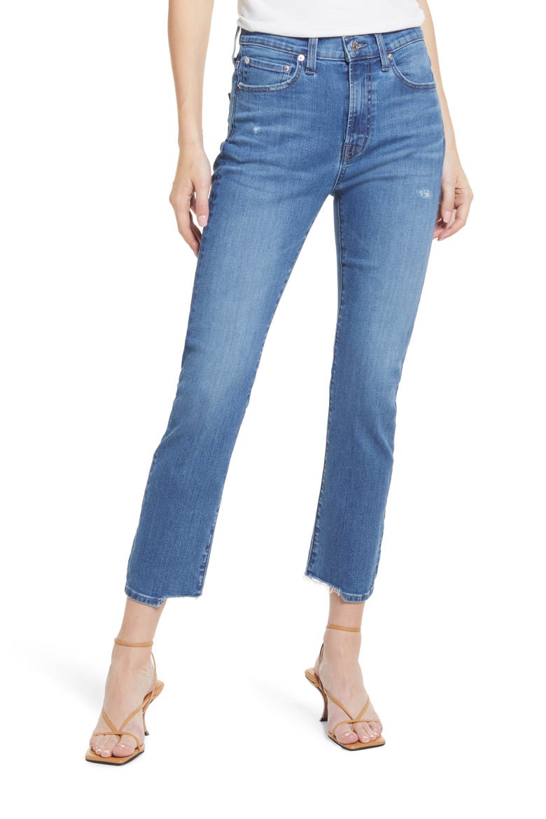 Elin High Waist Crop Slim Jeans, Main, color, DREAM WAVE