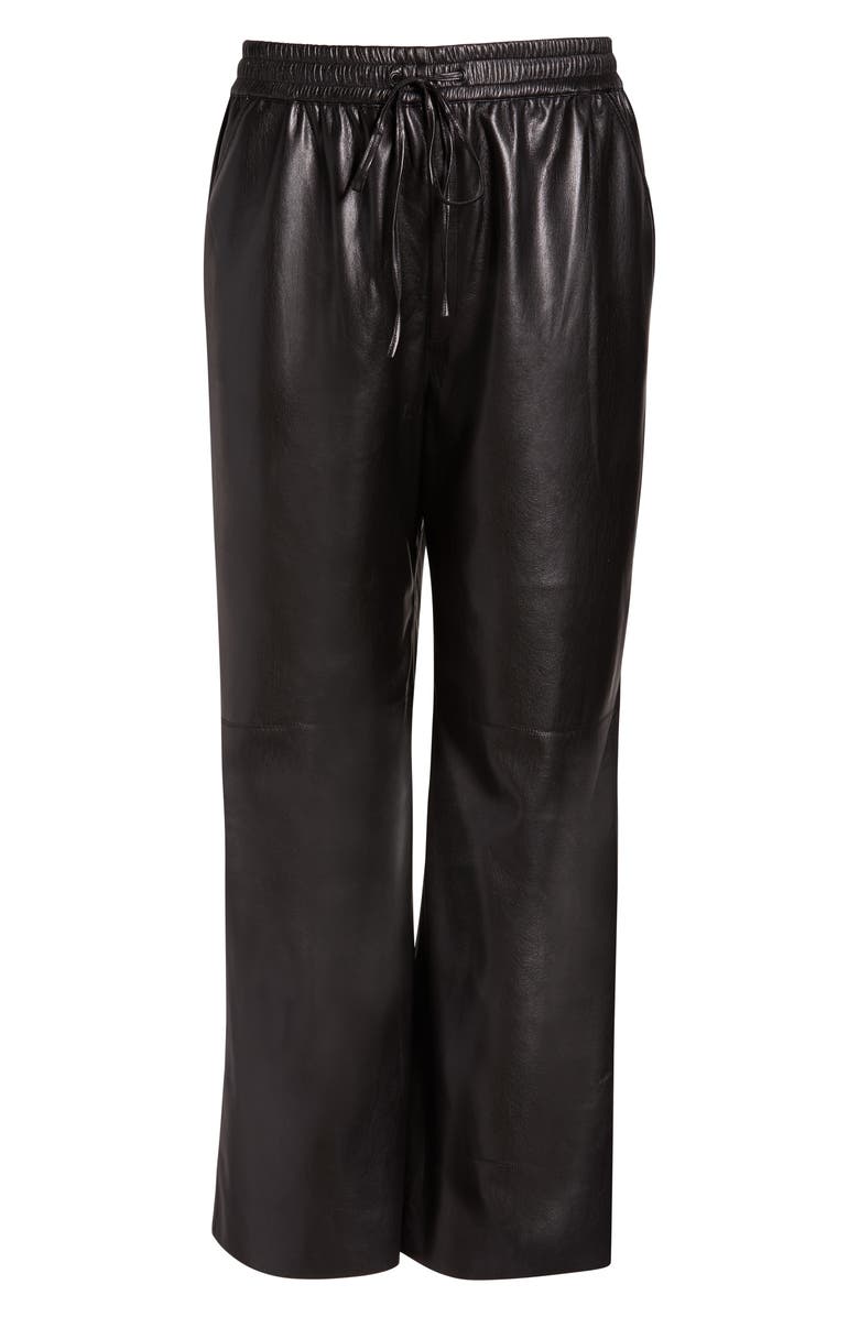 Good American Faux Leather Wide Leg Pants, Alternate, color,