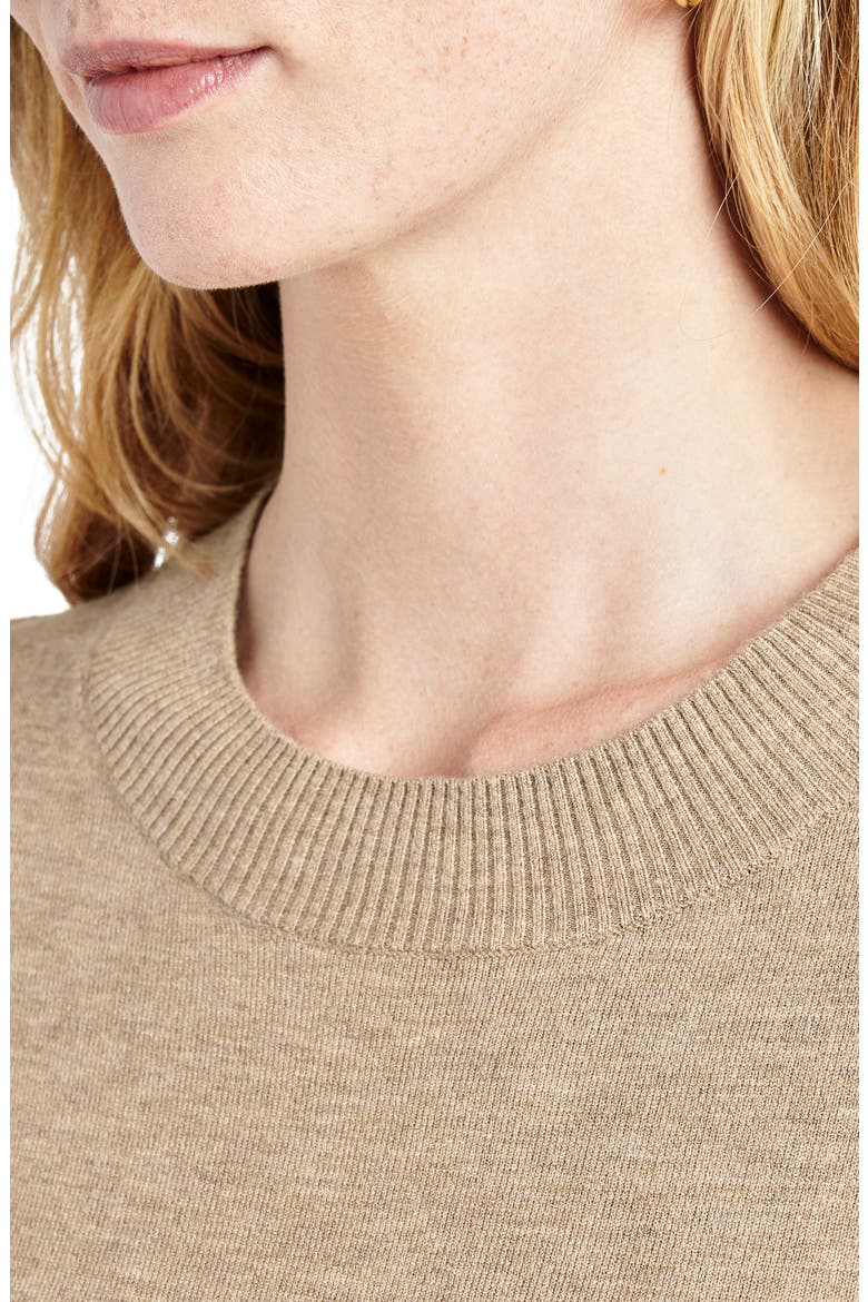 Jeanne Crewneck Sweater, Alternate, color, HEATHER CAMEL