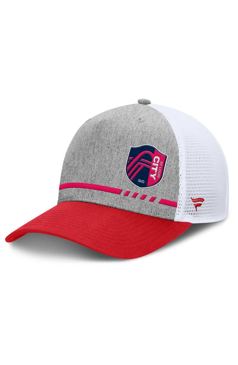 FANATICS Men's Fanatics Heather Gray St. Louis City SC Low Block Trucker Adjustable Hat, Main, color, 