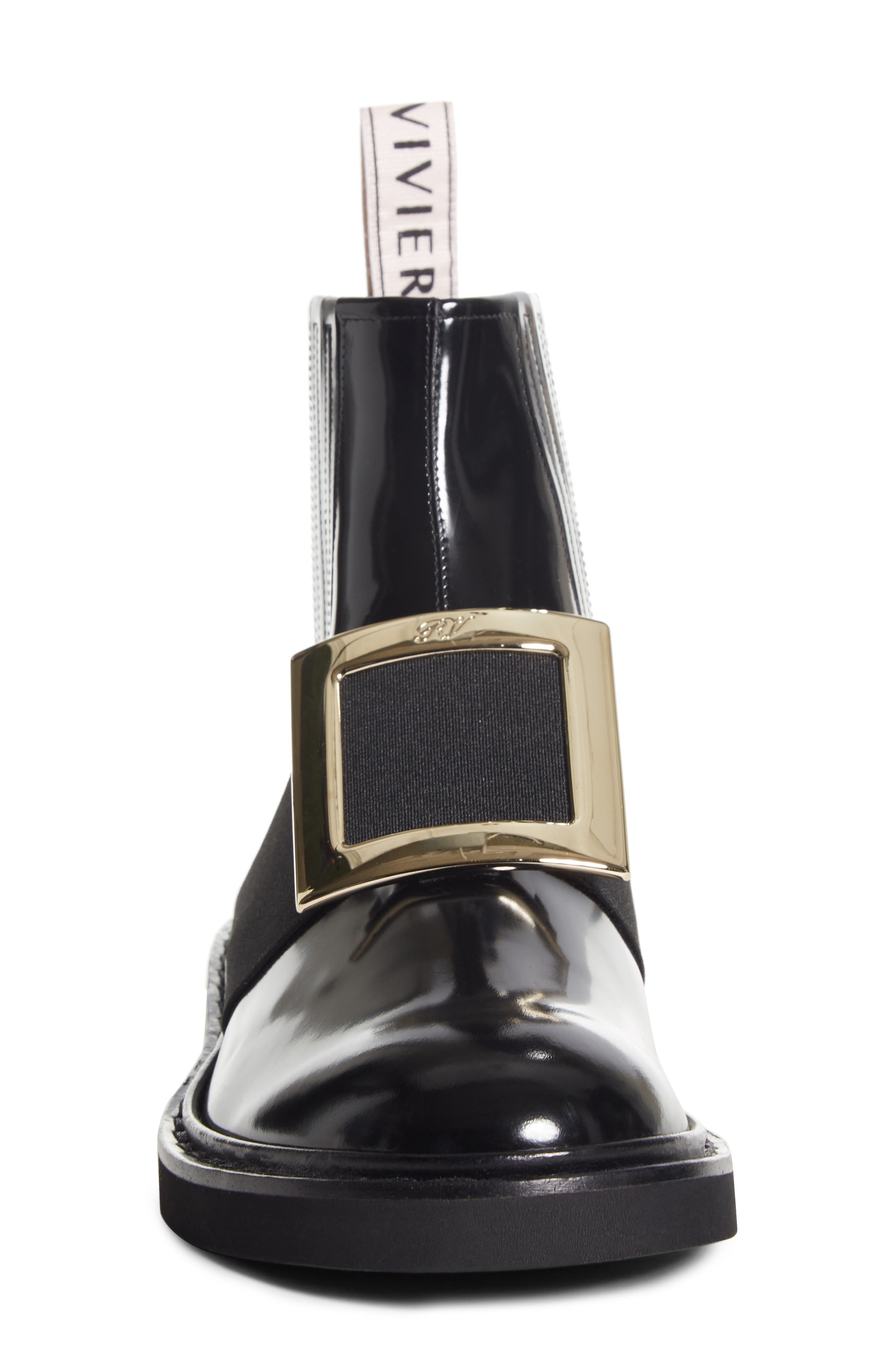 Roger Vivier Viv Rangers Chelsea Boot, Alternate, color, Black