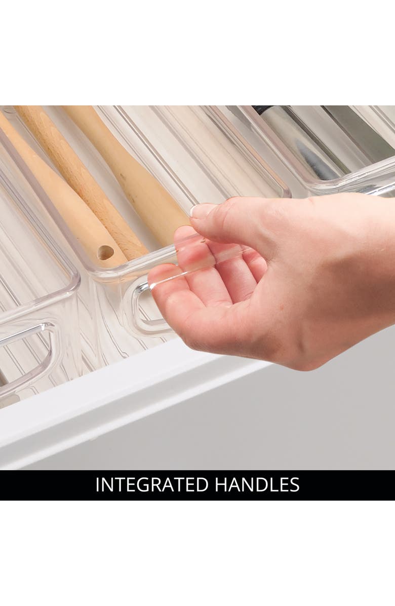 iDesign Stackable Pantry Storage Bins with Handles, Set of 4, Clear, Made in USA, Alternate, color, Clear