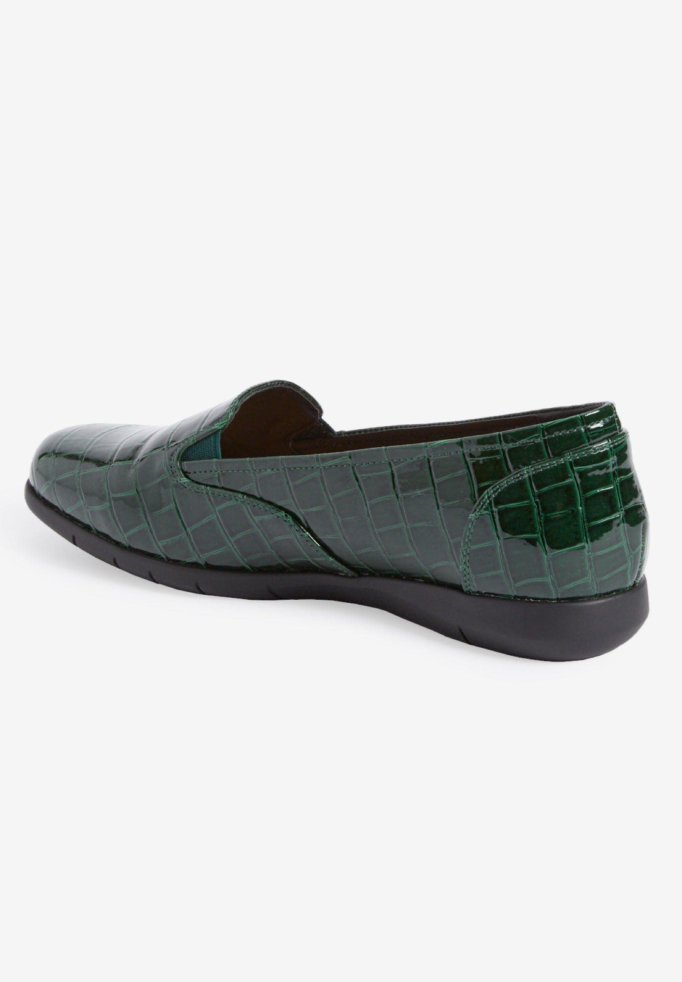Comfortview The Leisa Slip On Flat, Alternate, color, Emerald