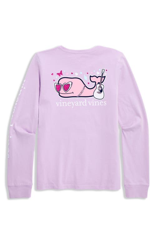 Vineyard Vines Kids' Vintage Whale Long Sleeve Graphic T-shirt In Purple