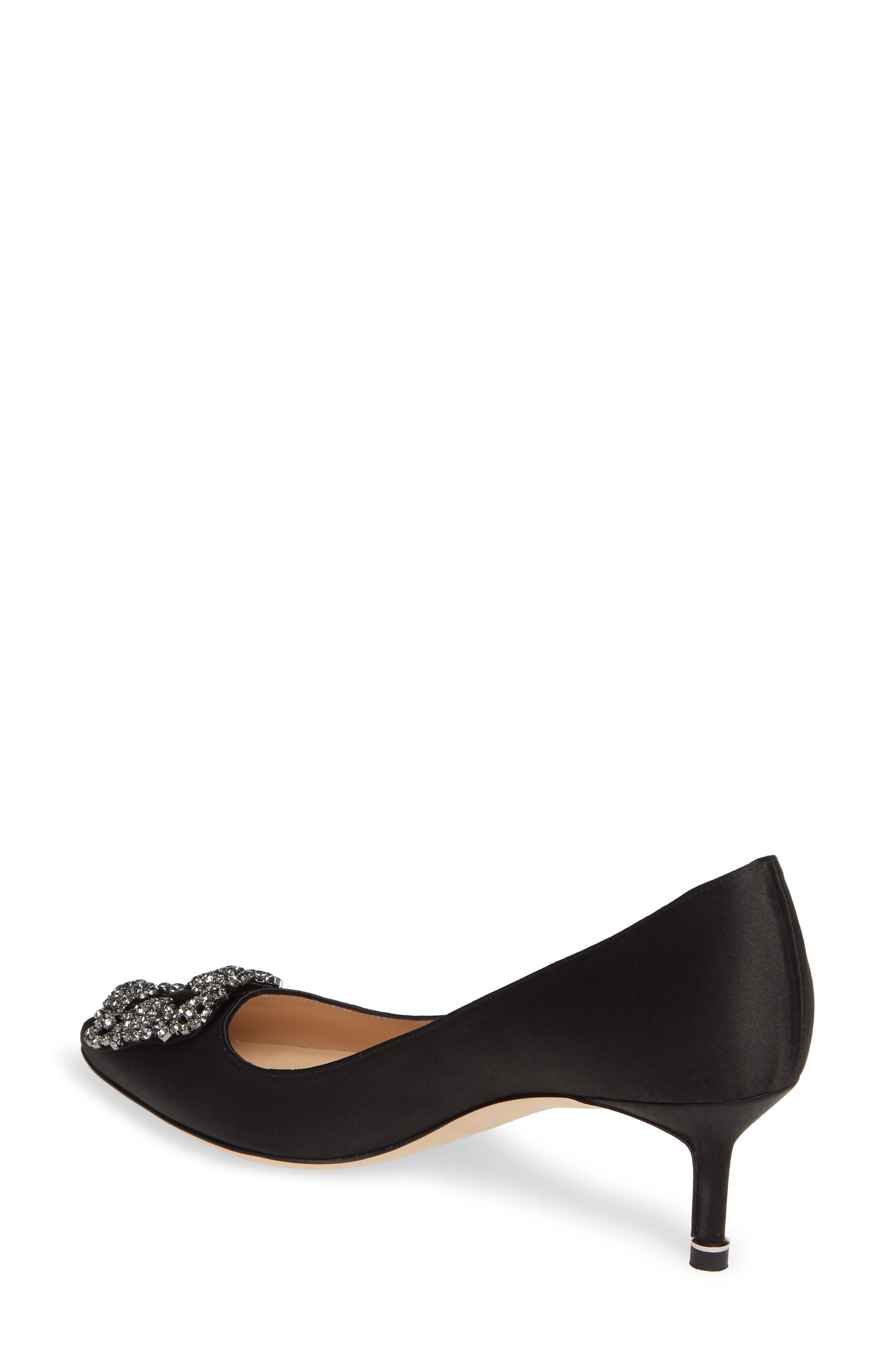 Manolo Blahnik Hangisi Embellished Pointed Toe Pump, Alternate, color, 