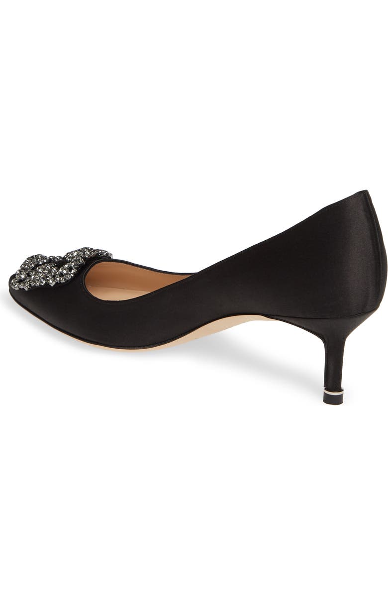 Manolo Blahnik Hangisi Embellished Pointed Toe Pump, Alternate, color,