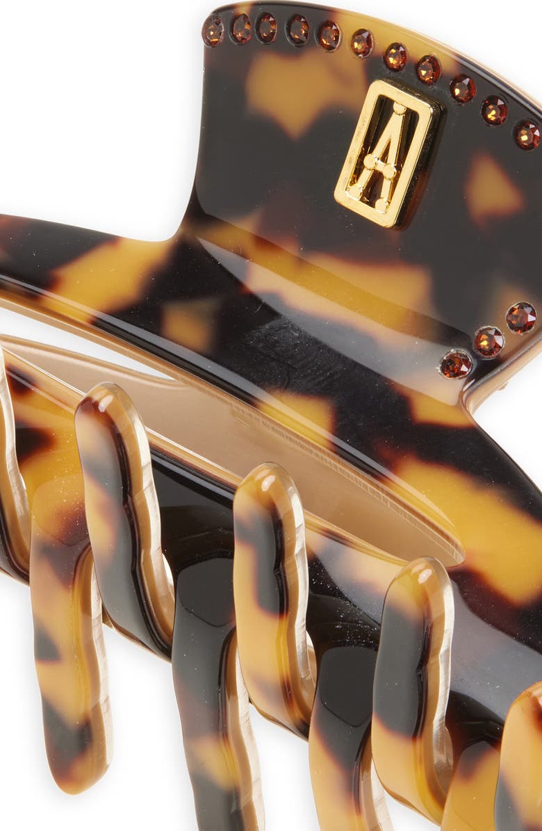 Alexandre de Paris Swarovski Claw Clip, Alternate, color, Tortoise