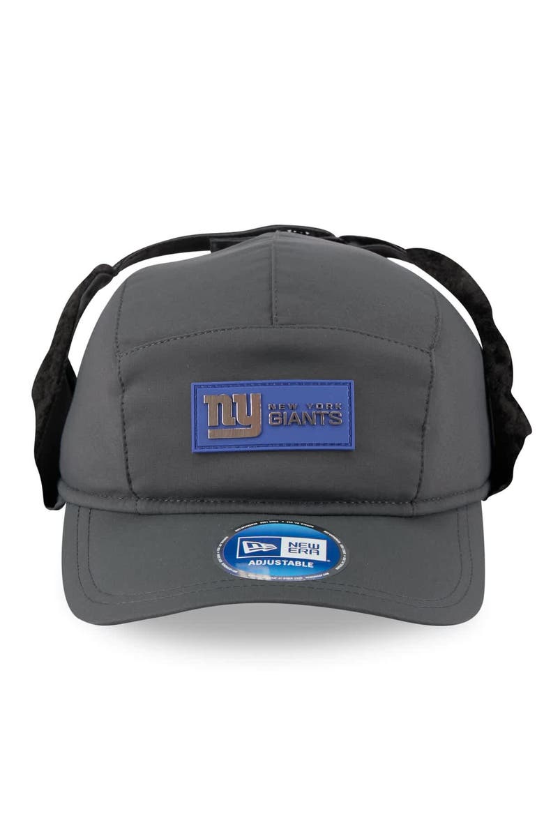 New Era Men's New Era Charcoal New York Giants 2025 Sideline Cold Weather Runner Dog Ear Adjustable Hat, Alternate, color, Charcoal
