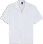 BOSS Powell Linen & Cotton Camp Shirt
