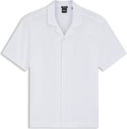 BOSS Powell Linen & Cotton Camp Shirt