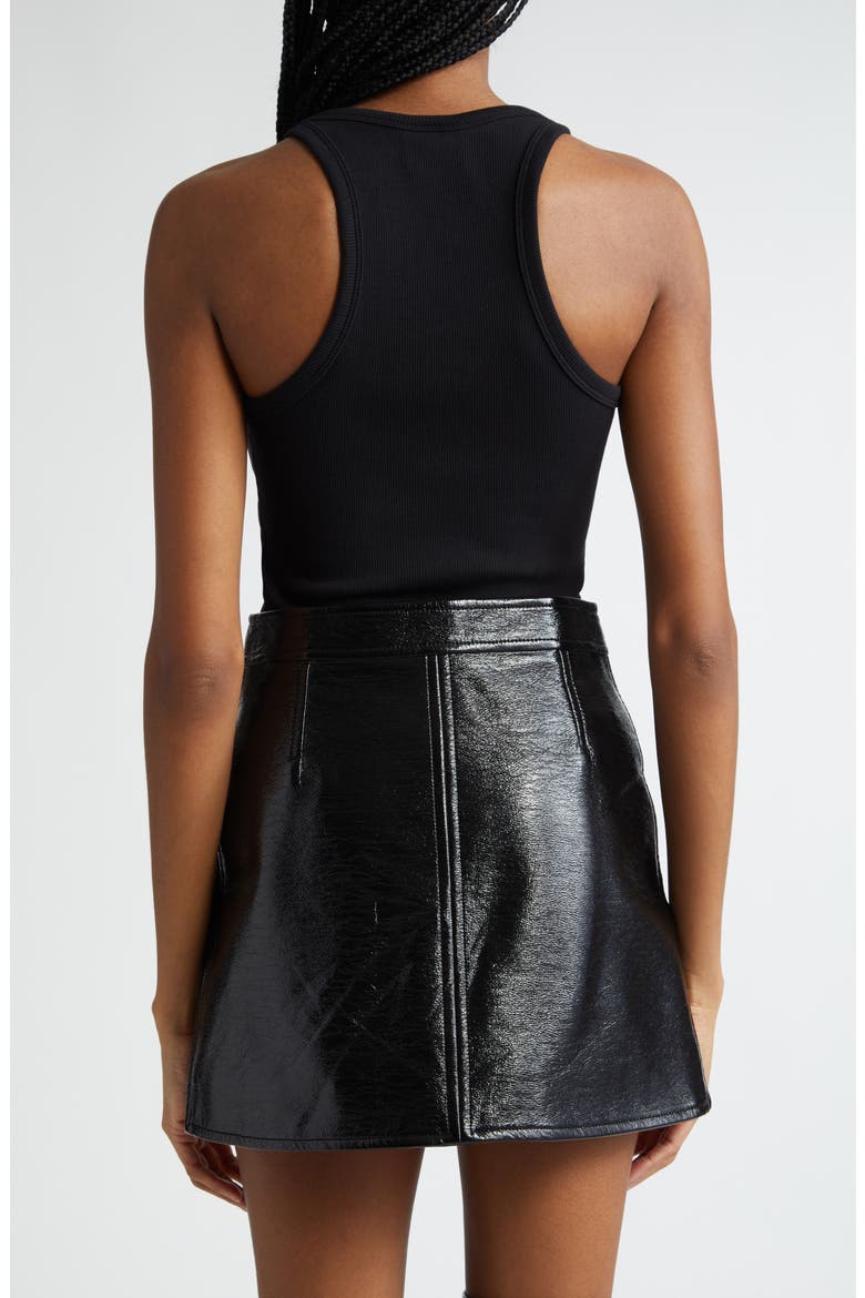Holistic '90s Buckle Detail Rib Tank Top, Alternate, color, BLACK