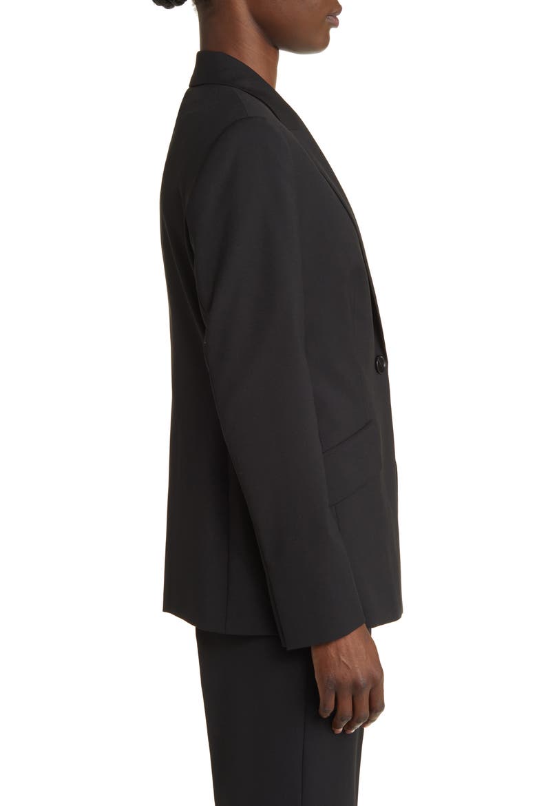 Jabinalah One-Button Virgin Wool Blazer, Alternate, color, BLK