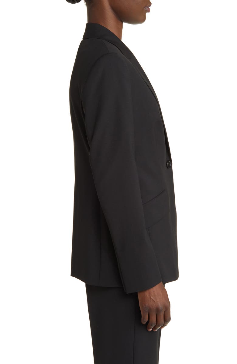 BOSS Jabinalah One-Button Wool Blazer, Alternate, color, Black