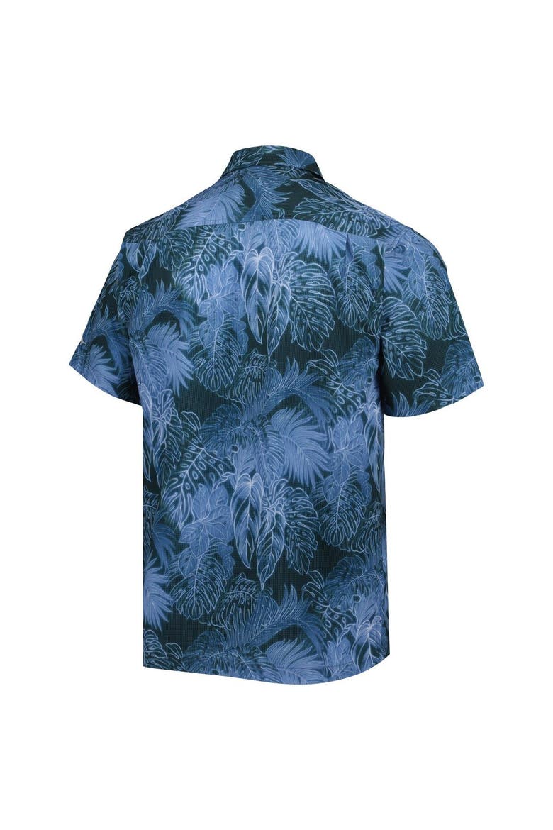 Men's Tommy Bahama Navy Michigan Wolverines Big & Tall Coast Luminescent Fronds IslandZone Button-Up Camp Shirt, Alternate, color, Navy