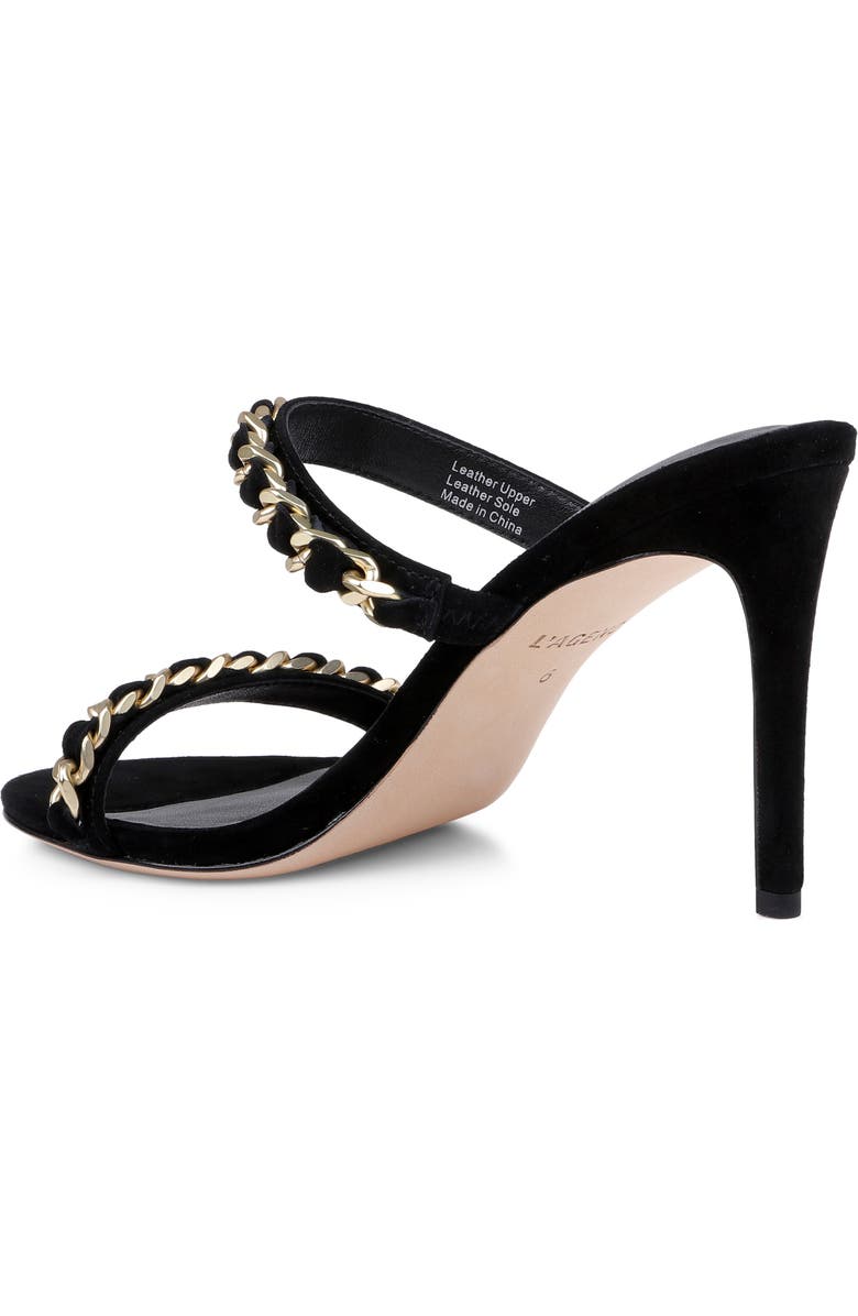 L'AGENCE Sarika Two-Strap Sandal, Alternate, color, Black Suede