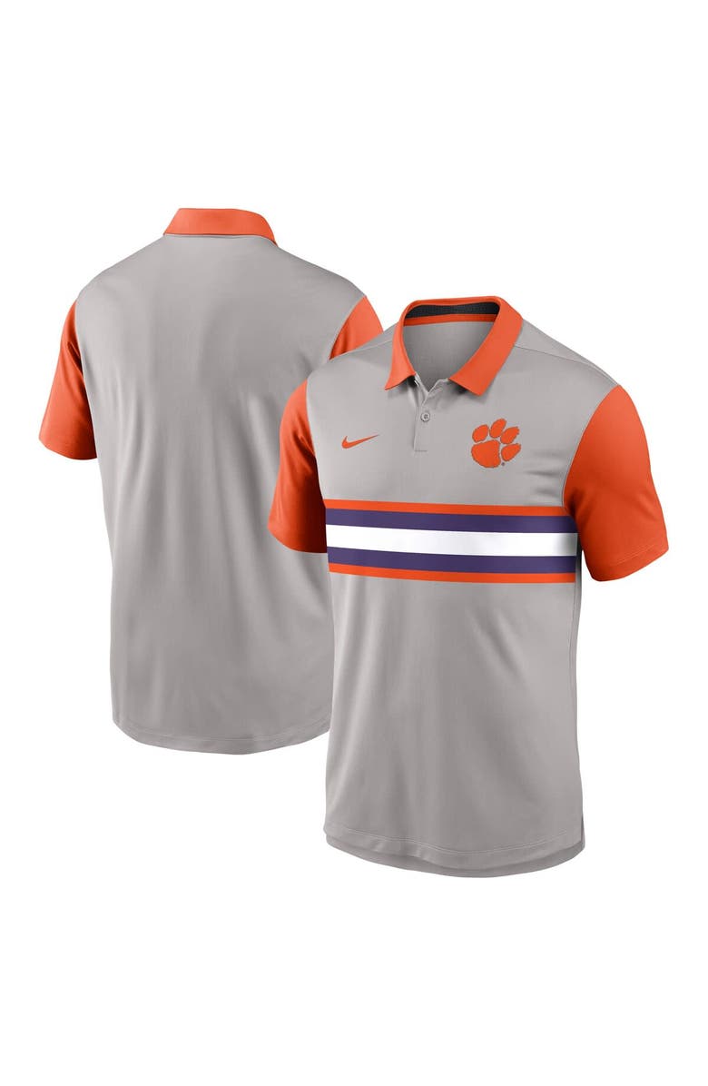 Nike Men's Nike Gray/Orange Clemson Tigers Vapor Performance Polo, Alternate, color, Gray