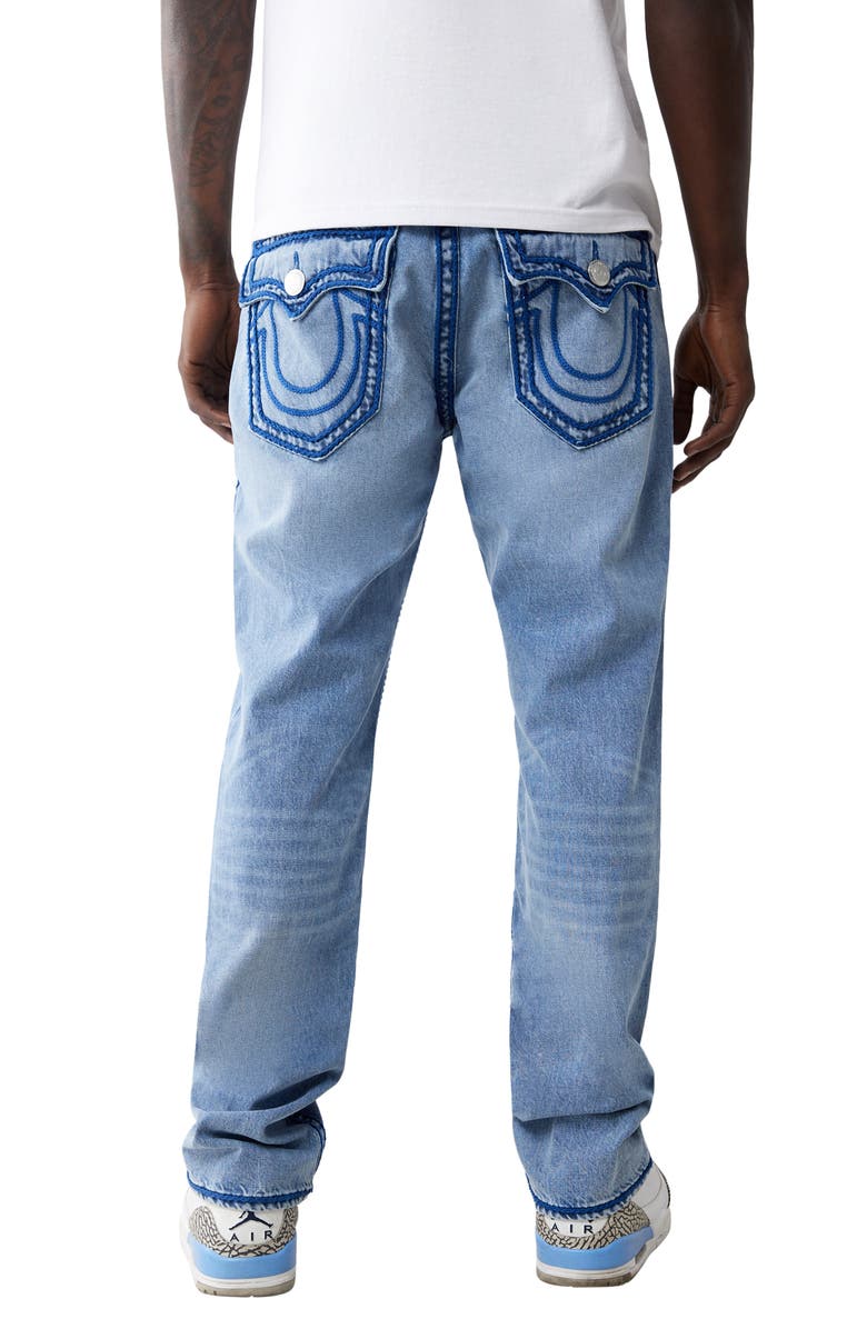 True Religion Ricky Rope Stitch Flap Straight Leg Jeans, Alternate, color, 