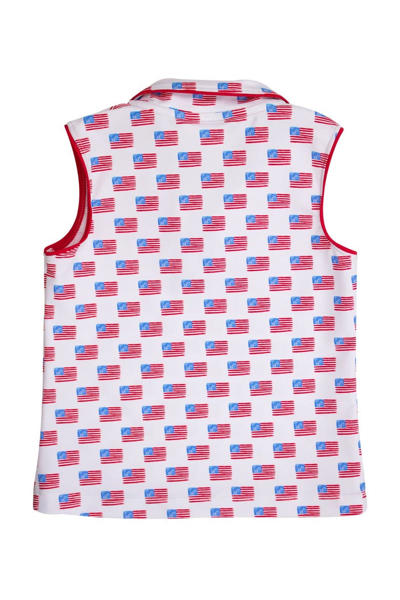 Upf50+ Sleeveless Polo Active Top (toddler, Little & Big Kid), Alternate, color, Freedom Flags
