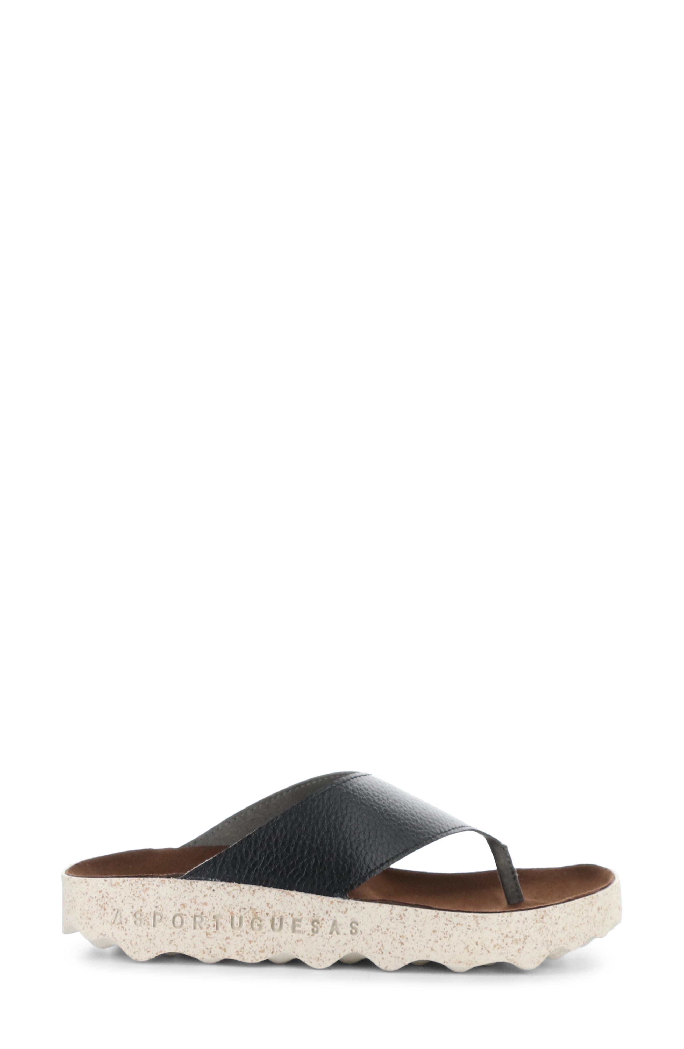 Asportuguesas by Fly London Cami Platform Flip Flop, Alternate, color, 005 Black Eco Faux L