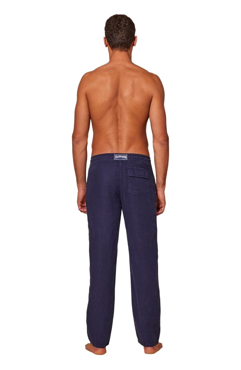 Vilebrequin Men's Solid Linen Pants, Alternate, color, Bleu Marine