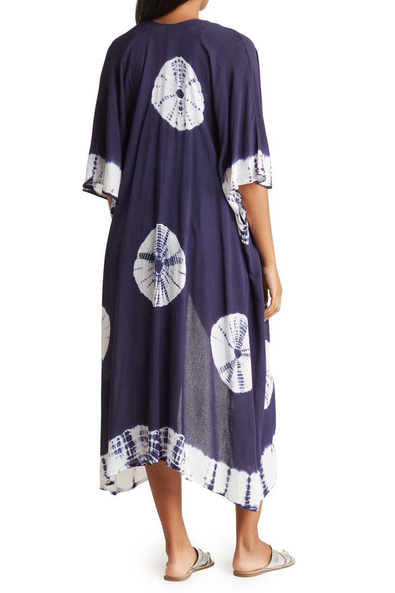 Tie Dye Ruana, Alternate, color, NAVY
