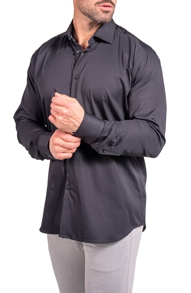 Maceoo Blacklabel Softstretch Ascension Button-Up Shirt, Alternate, color, Black