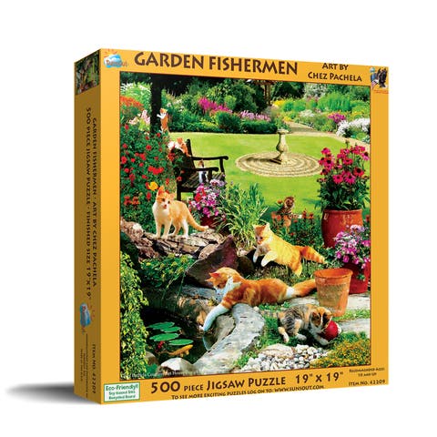 Garden Fishermen 500 piece Jigsaw Puzzle for Adults
