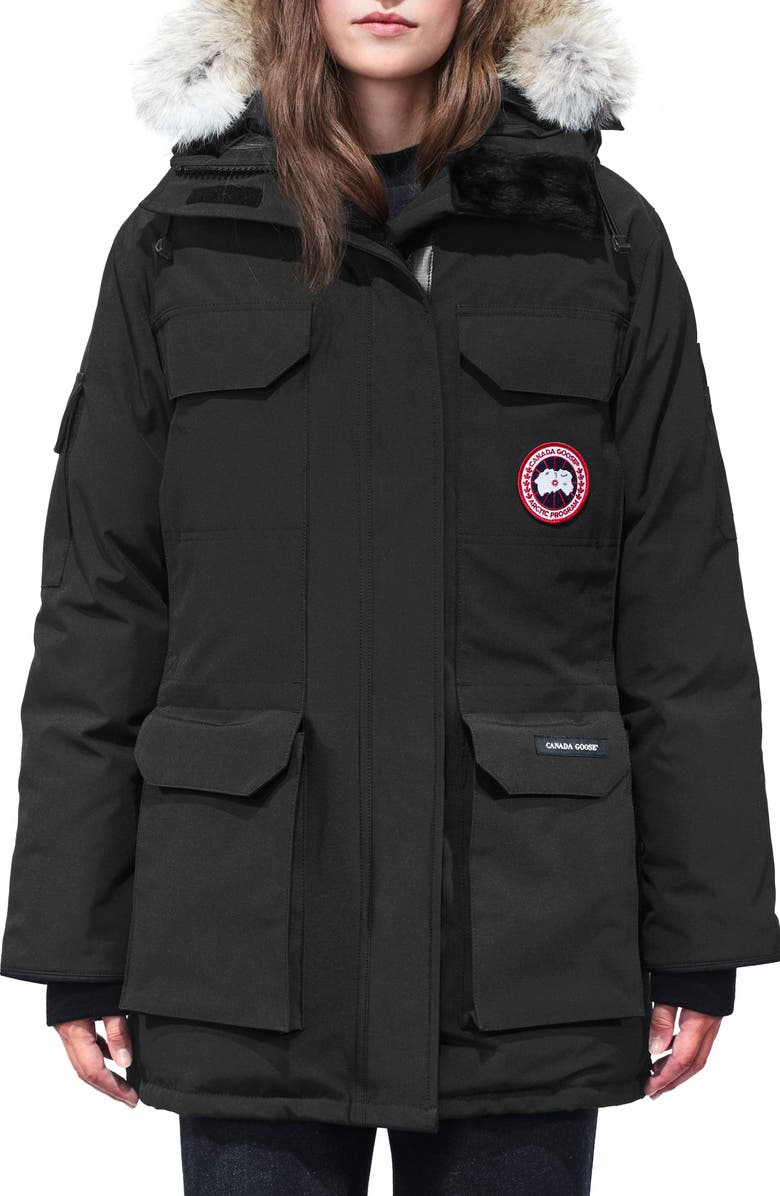 Canada Goose Expedition Extreme Weather Fusion Fit 625 Fill Power Down Parka with Genuine Coyote Fur Trim, Main, color,
