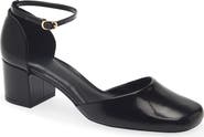 MANGO Elit Faux Leather Ankle Strap Pump