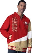 G-III SPORTS BY CARL BANKS Men's G-III Sports by Carl Banks Scarlet/Charcoal San Francisco 49ers Dual Threat Reversable Full-Zip Hooded Jacket