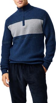 Rodd & Gunn Clover Park Quarter Zip Merino Wool Sweater