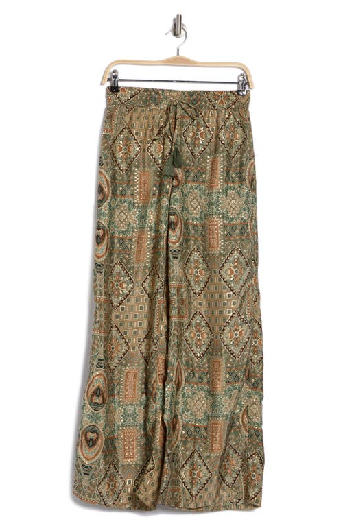 T TAHARI T TAHARI DRAWSTRING WAIST WIDE LEG PANTS 