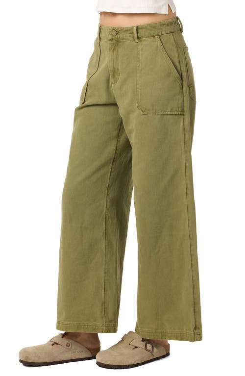 O'neill Chandler Wide Leg Carpenter Pants In Green
