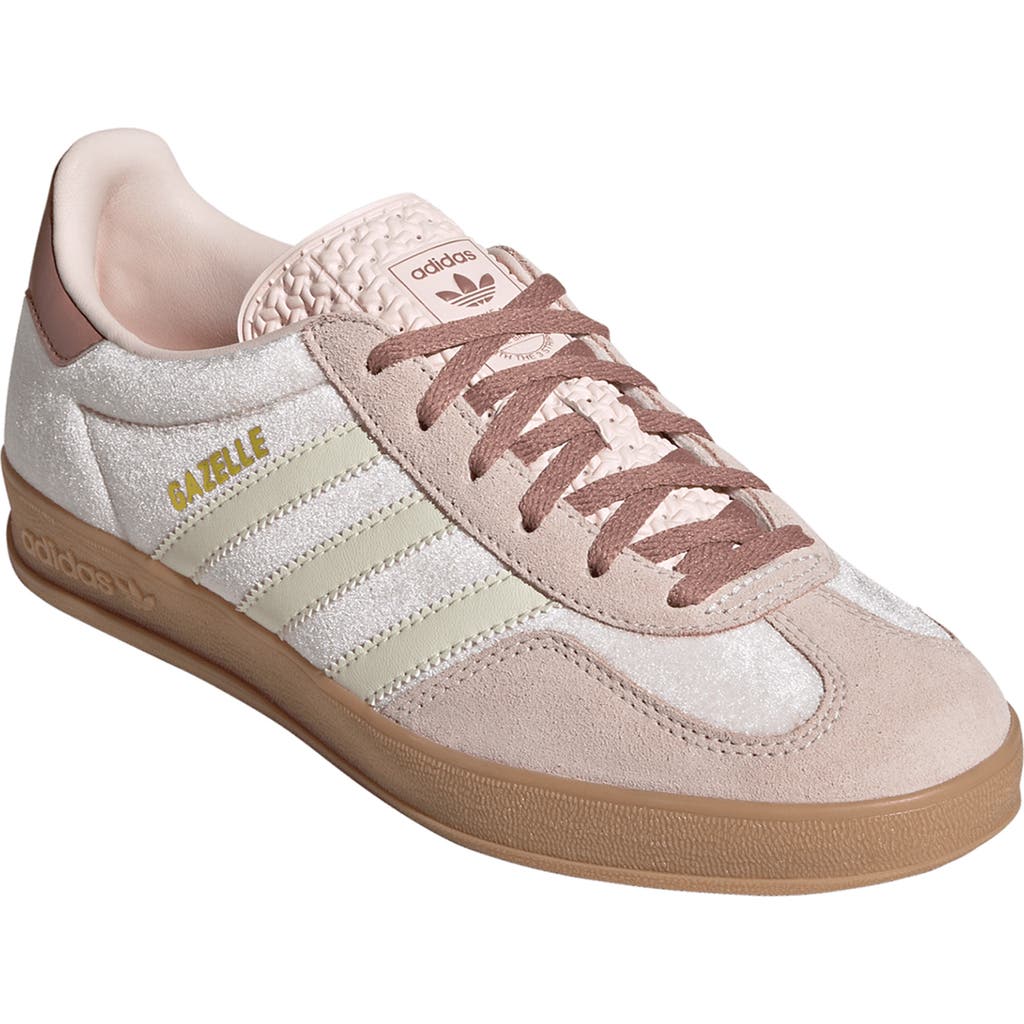 Shop Adidas Originals Adidas Gazelle Indoor Sneaker In Wonder Quartz/warm Clay/gum