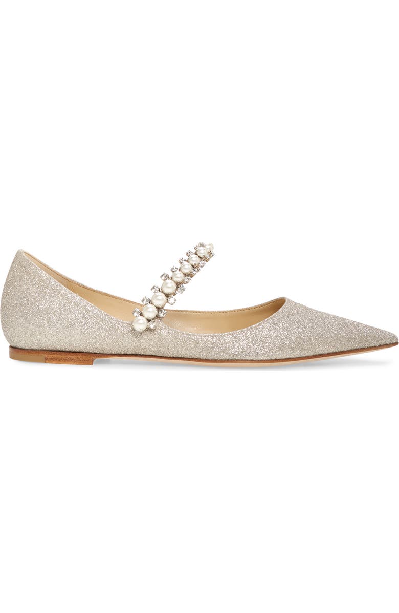 Jimmy Choo Baily Embellished Pointed Toe Flat, Alternate, color,