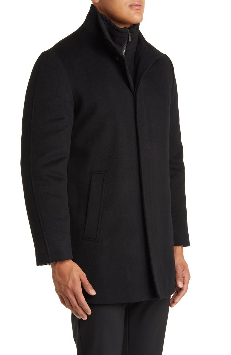 Cardinal of Canada Mont Royal Insulated Wool & Cashmere Jacket with Bib, Alternate, color, Black
