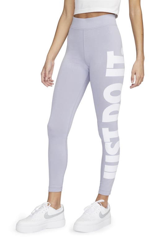 Nike Sportswear Essential High-waisted Leggings In Purple