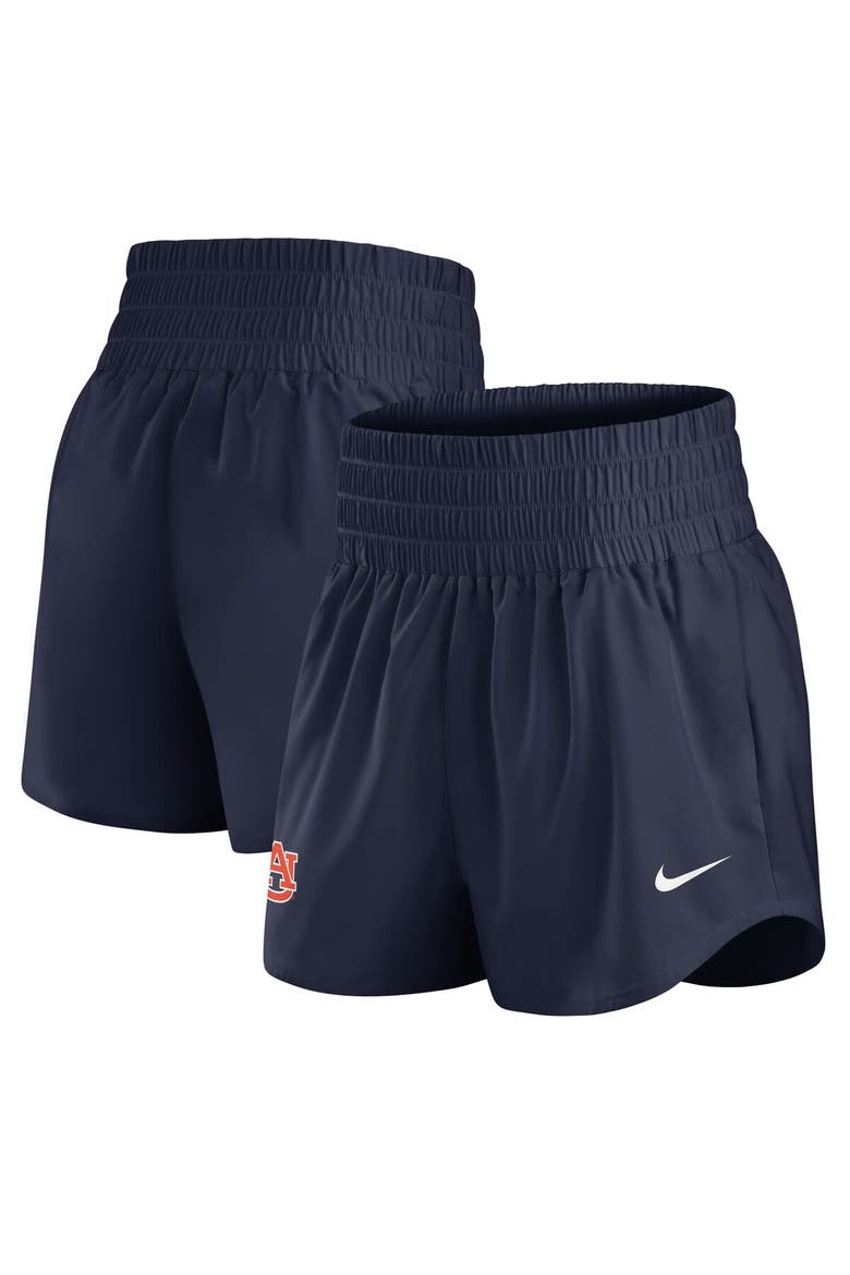 Women's Nike Navy Auburn Tigers Performance One Dri-FIT High-Rise Shorts, Main, color, Navy