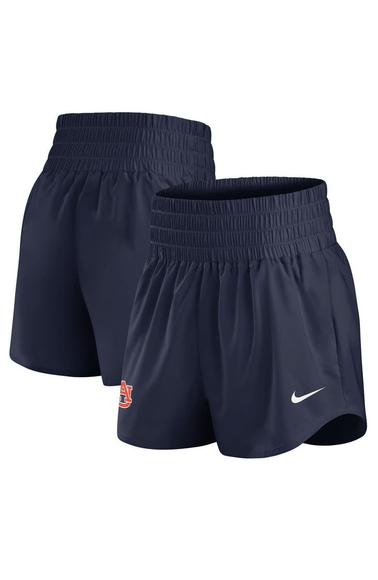 Nike Women's Nike Navy Auburn Tigers Performance One Dri-FIT High-Rise Shorts, Main, color, Navy