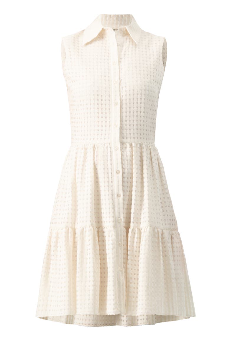 Button-Up Sleeveless A-Line Knit Dress, Alternate, color, Ivory
