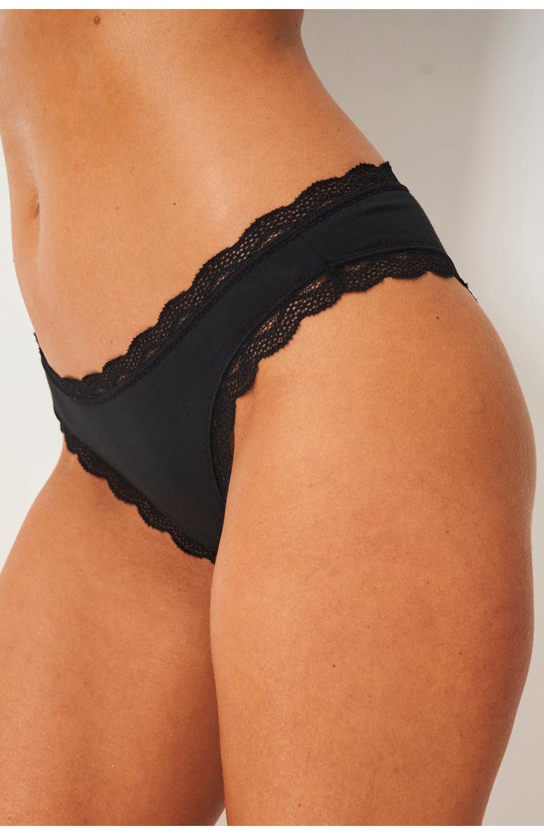 Stripe & Stare Brazilian Four Pack, Alternate, color, Black