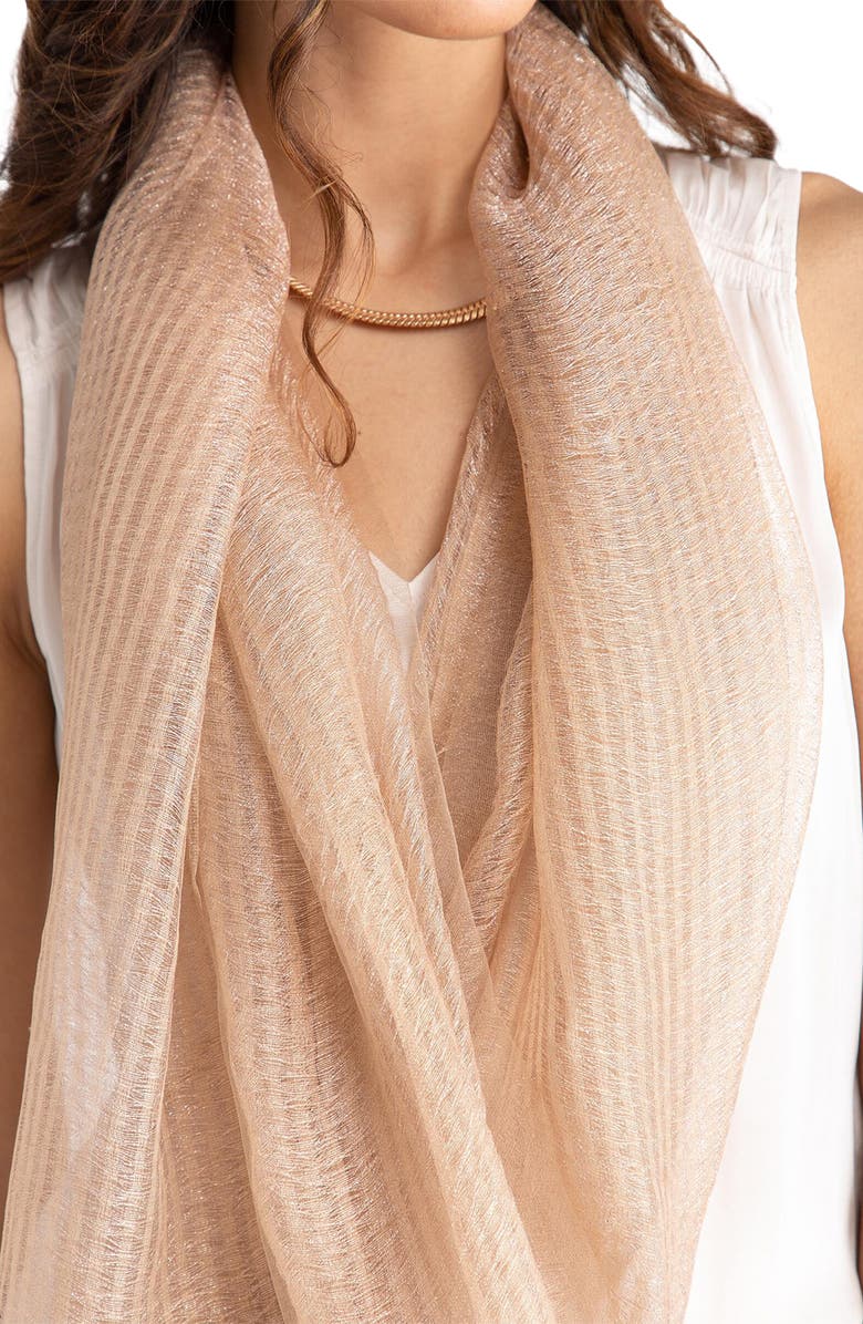 SAACHI Sheer Social Wrap, Alternate, color, Champagne